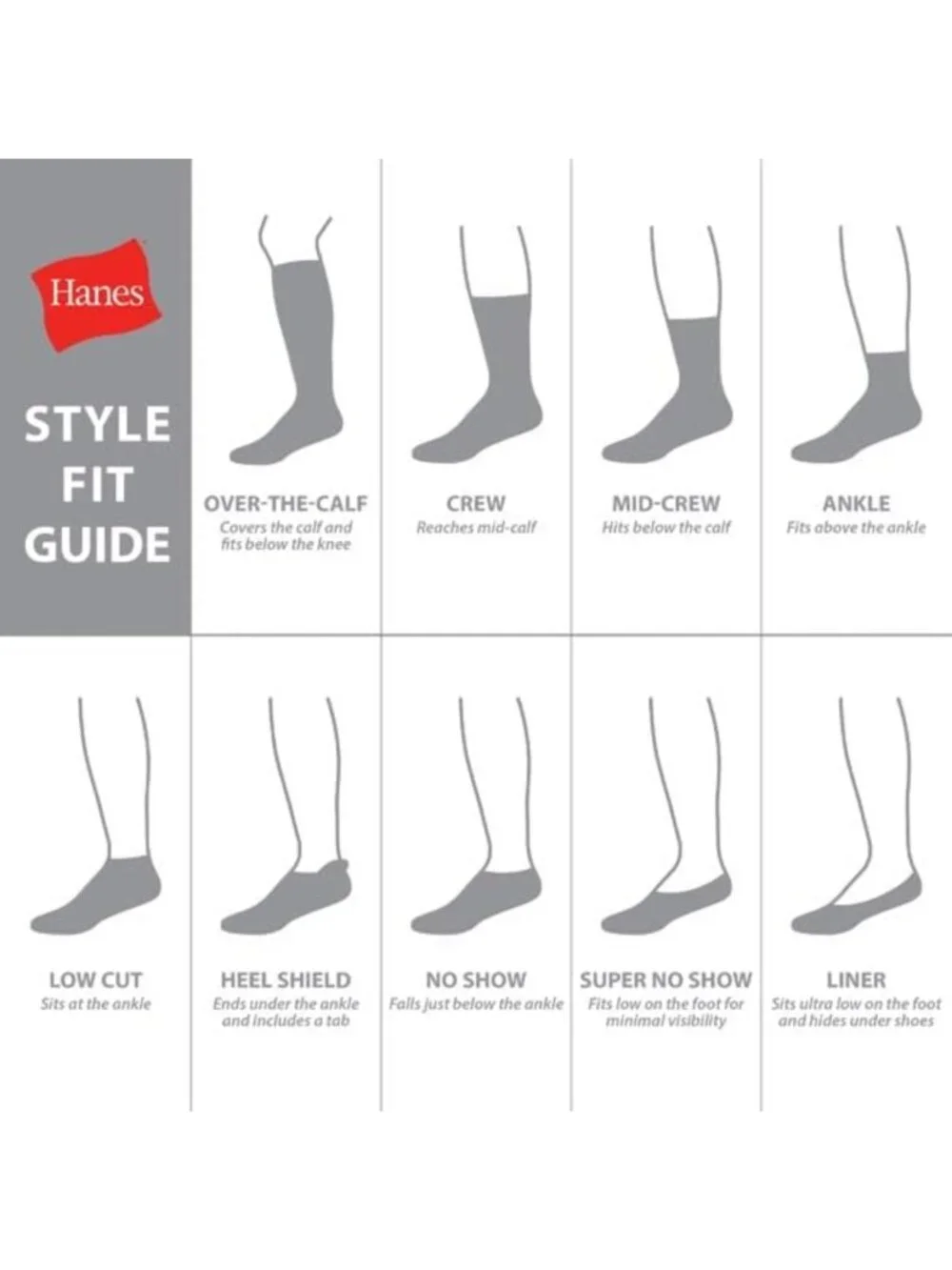 Men's Moisture-Wicking Crew & Ankle Socks, Double Tough, Black & White